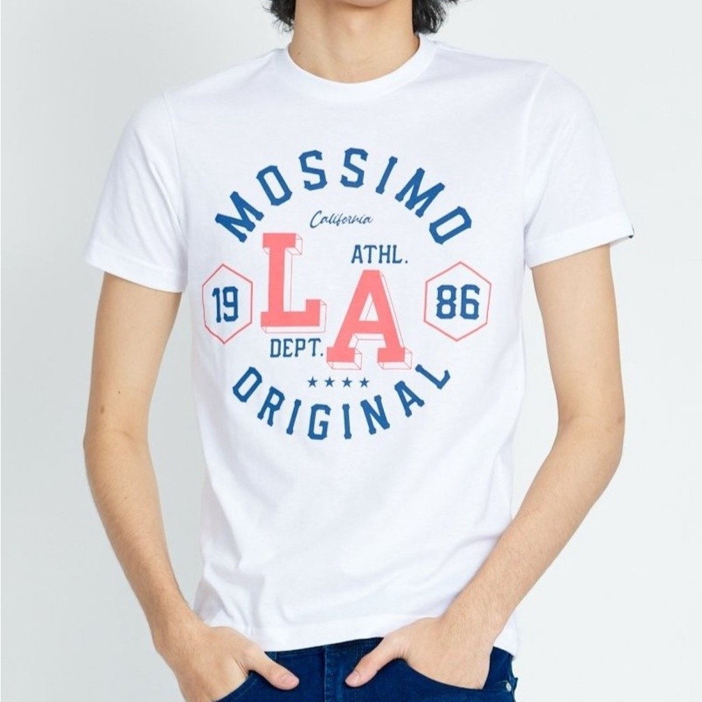 Kaos Merek Lingkaran Atletik Mossimo Putih |aFdGXWAr|