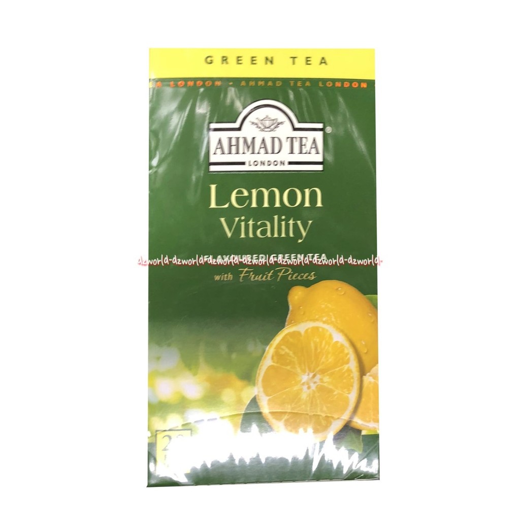 

Ahmad Tea Lemon Vitality Green Tea Teh Hijau Fruit Pieces Ahmadtea