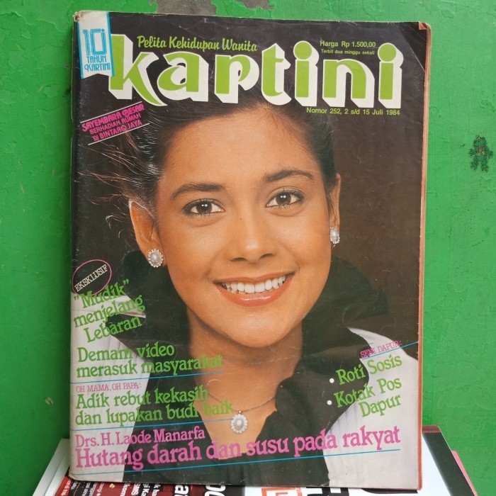 Majalah Jadul Kartini Nomor 252 Juli 1984 Cover Lidya Kandouw