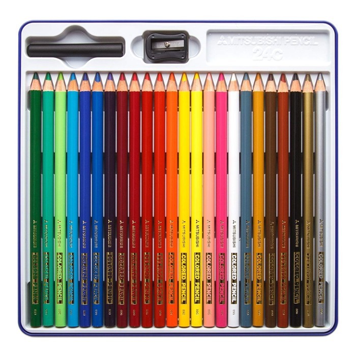 

Pensil Warna Rasa Crayon Mitsubishi Colored Pencil 24 Color (Yugioh) #Original