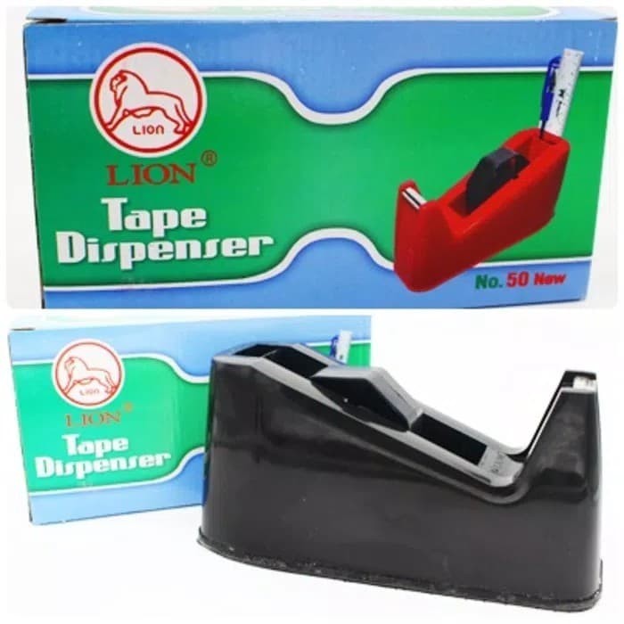 

Tape Dispenser Lion No. 50 / 1 Inch Besar Tempat Solatip Isolasi #Original