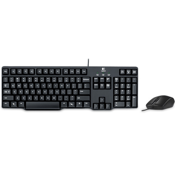 

Logitech Mk100 Combo Classic Desktop Mouse Dan Keyboard Komputer #Original