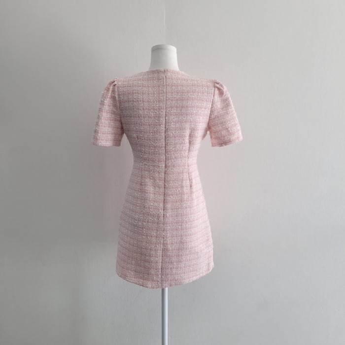 Lily Tweed Ni Dress Pesta Wanita / Korean Summer Dress Pantai