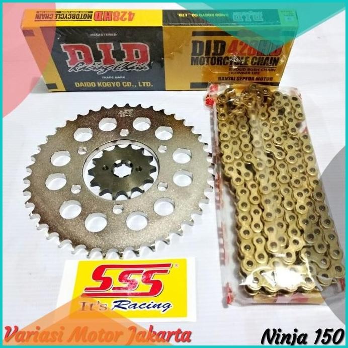 Gear Set SSS Rante DID Ninja 150 R Ninja 150 RR 428 15 41 130 HD Gold