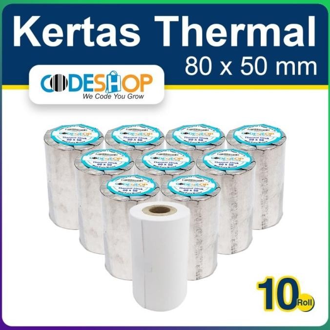 

Sale Kertas Thermal Otani 80 X 50 Mm Struk 80Mm 80X50Mm (10 Roll)