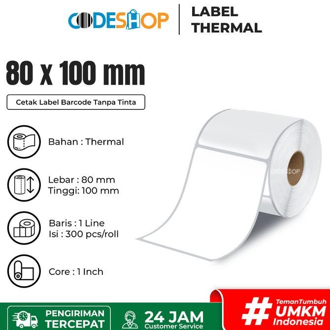 

Sale Label Stiker Termal 80 X 100 / 80X100 Mm / 80X100Mm / 8X10 Cm