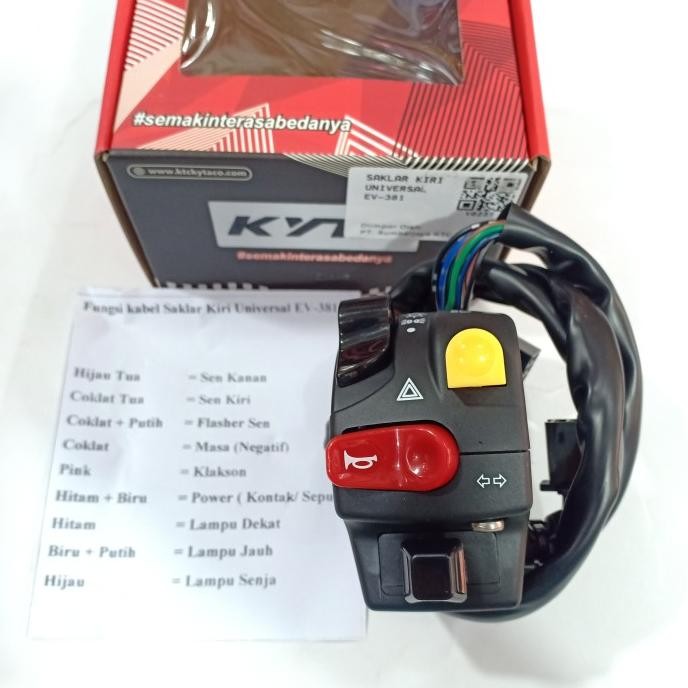 saklar kiri ktc kytaco ev 381 universal/ saklar lampu matic ktc kytaco