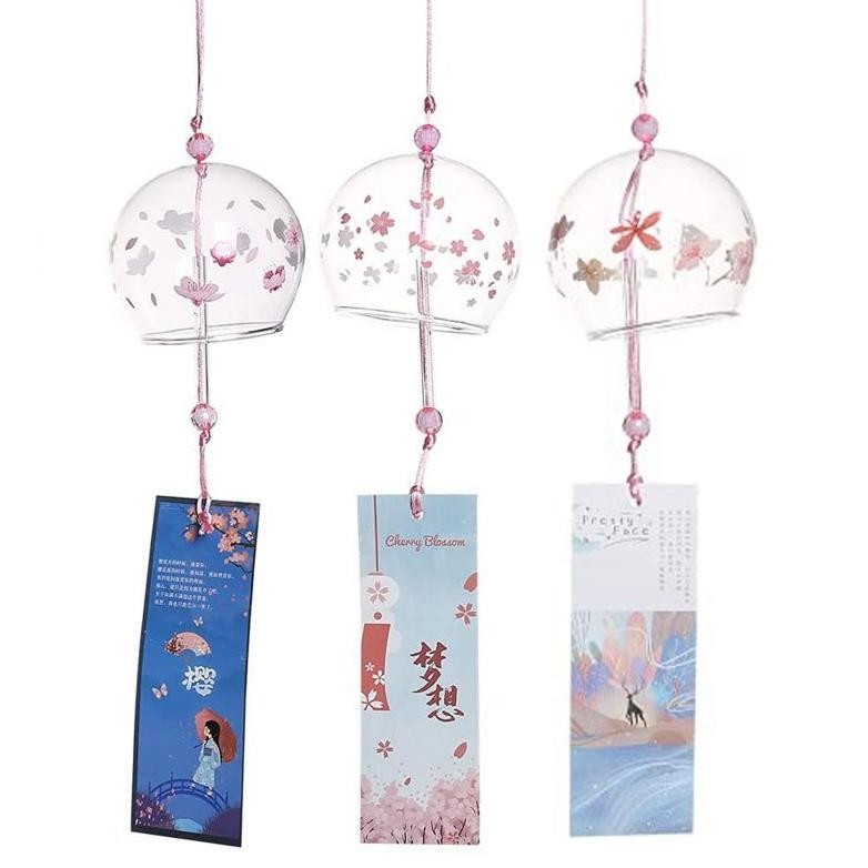 Lonceng Angin Kaca Wind Bells Hiasan Untuk Hadiah Lonceng Angin Kaca Gantung Angin