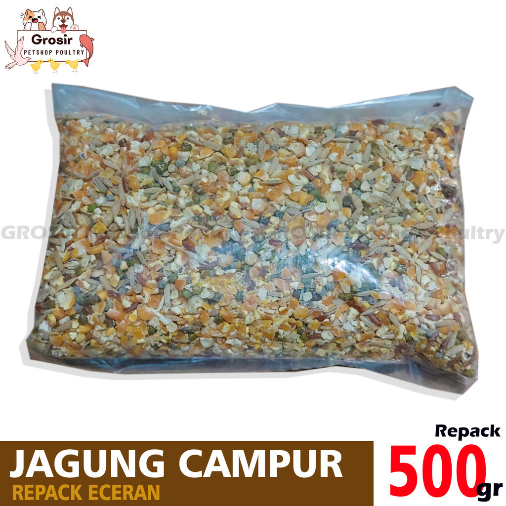 

Jagung Campur (Jagung, Kacang Hijau, Gabah Beras Merah, Beras Merah) Berat 500 gram Murah
