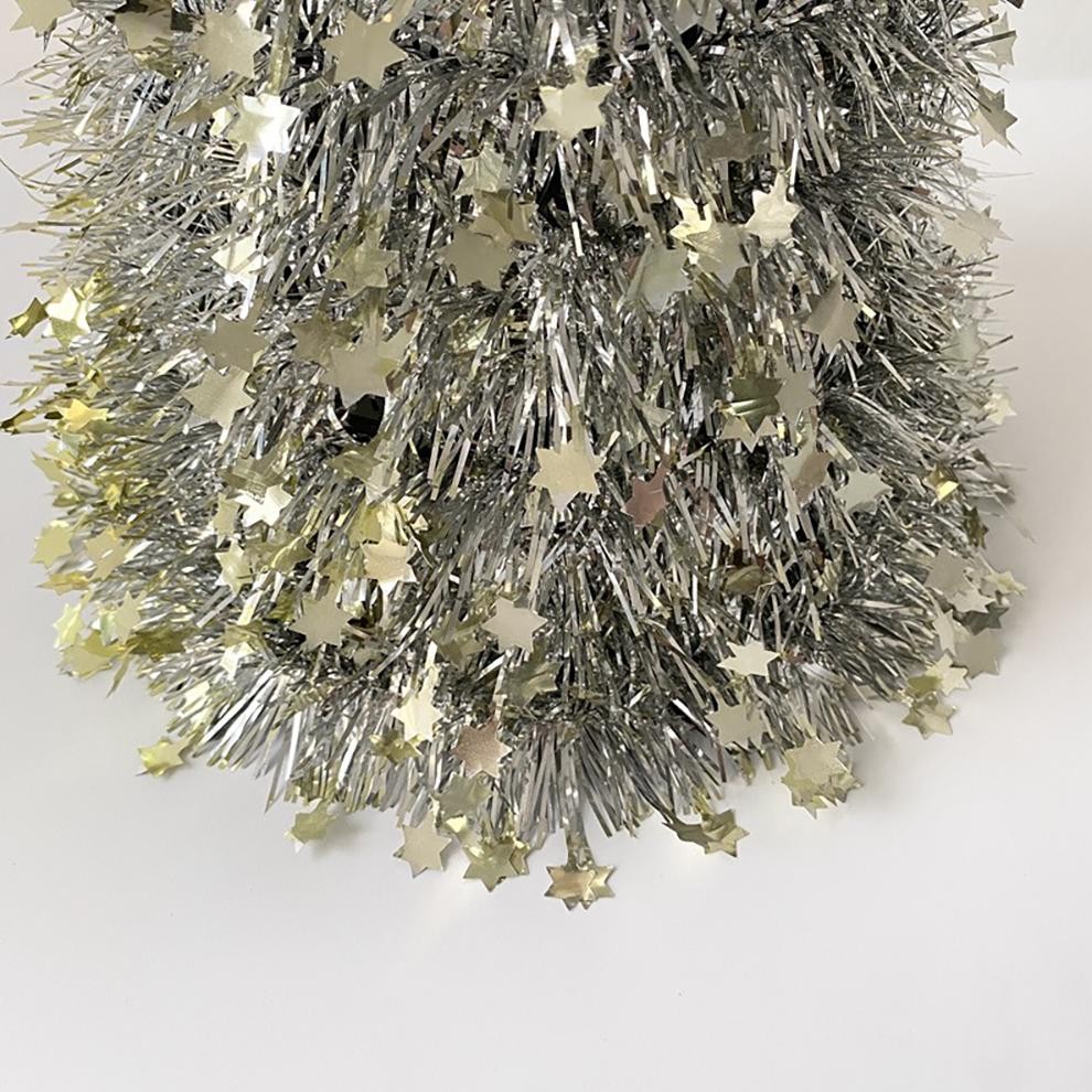 Pohon Natal Meja Tinsel Starburst 50cm Pajangan Dekorasi Ornament Hiasan Natal Pohon Dekorasi Natal