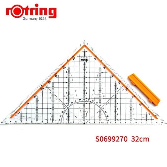 

Penggaris Segitiga Pegangan centro 32cm Rotring Ziegel BPS
