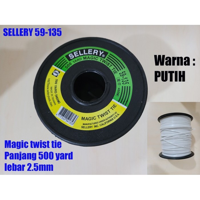 

Pengikat Magic Twist Tie 480M HITAM-PUTIH (59-135) SELLERY
