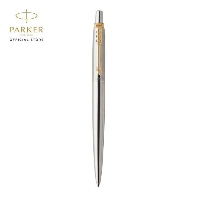 

PARKER JOTTER STAINLESS STEEL GOLD TRIM BALLPOINT ORIGINAL DAN TERPERCAYA