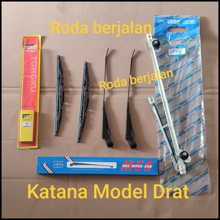 TERMURAH WIPER ARM WIPER LINK KATANA ROBAHAN MODEL DRAT ANTI PATAH SET 