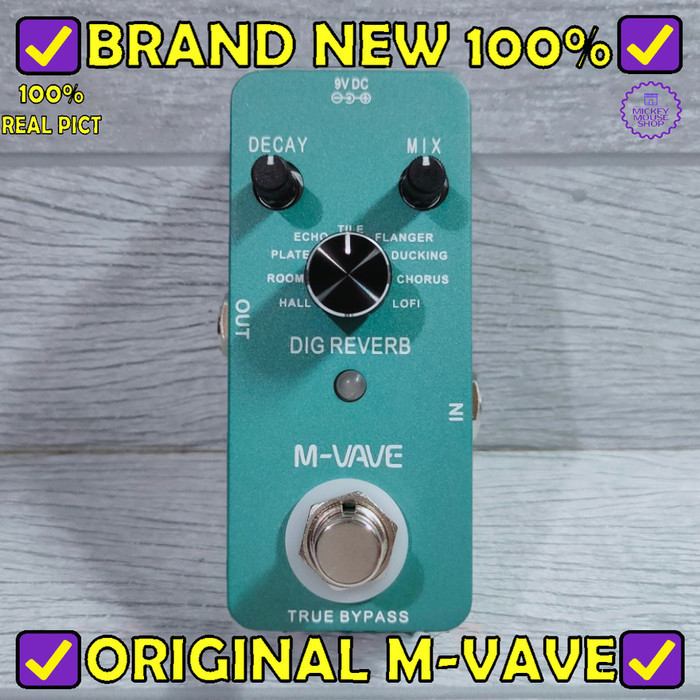 Termurah Efek Gitar Cuvave Dig Reverb Multi 3D Sounding Digital Pedal