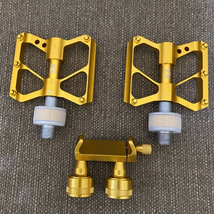 Terlaris Pedal Qr Bearing Sepeda Ion Quick Release Gold With Bracket