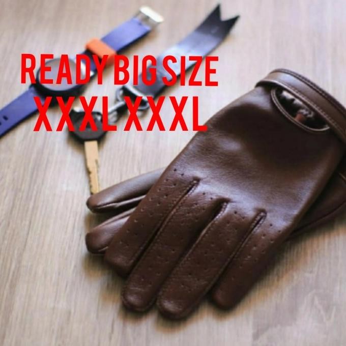 Sale Sarung Tangan Kulit Asli,Sarung Tangan Pria Sedia Ukuran Besar Jumbo