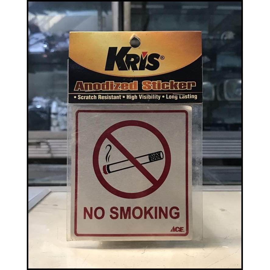 

HOT DEAL STICKER LABEL PLASTIK TANDA LOGO TULISAN NO SMOKING KRIS !