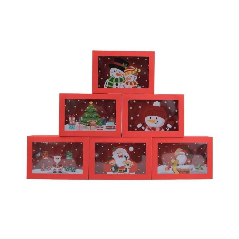 

Promo Natal Box Hampers Natal + Window / Kotak Box Cookies / Gift Box Hadiah Parsel Natal / Christmas Souvenir Hampers Original