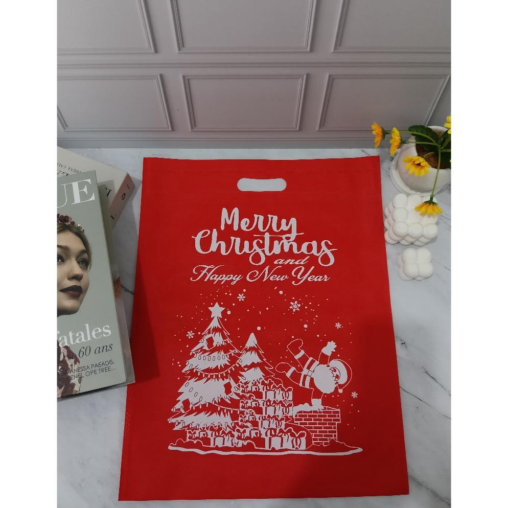 

12.12 Gratis Ongkir Extra Goodie Bag Edisi Natal [Lusinan 12 Pcs] Tas Hampers Spunbond Asli