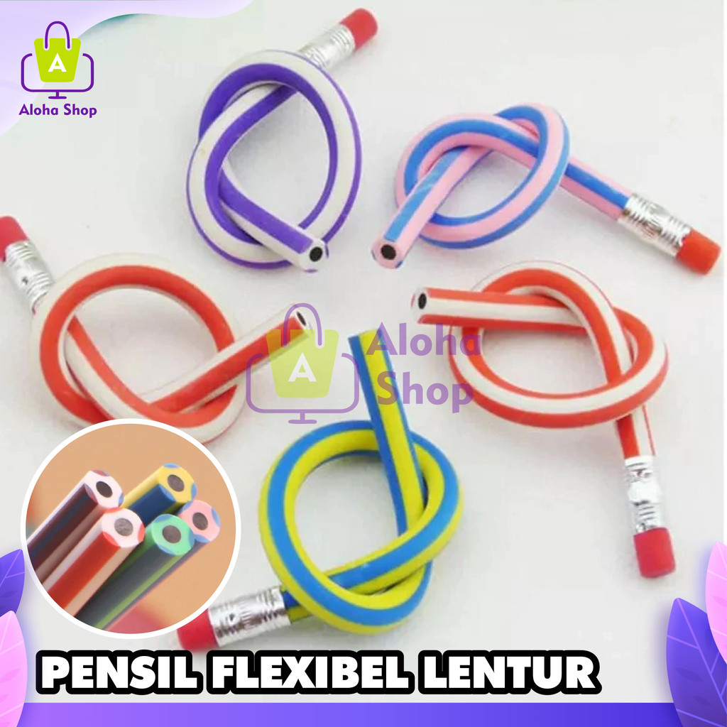 

AS Pensil Flexsible Lentur Pensil Gulung Unik Lucu