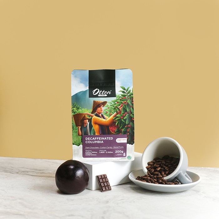 

Kopi Decaffeinated Columbia Sugar Cane Process 200G - Biji / Bubuk Kopi Coffee