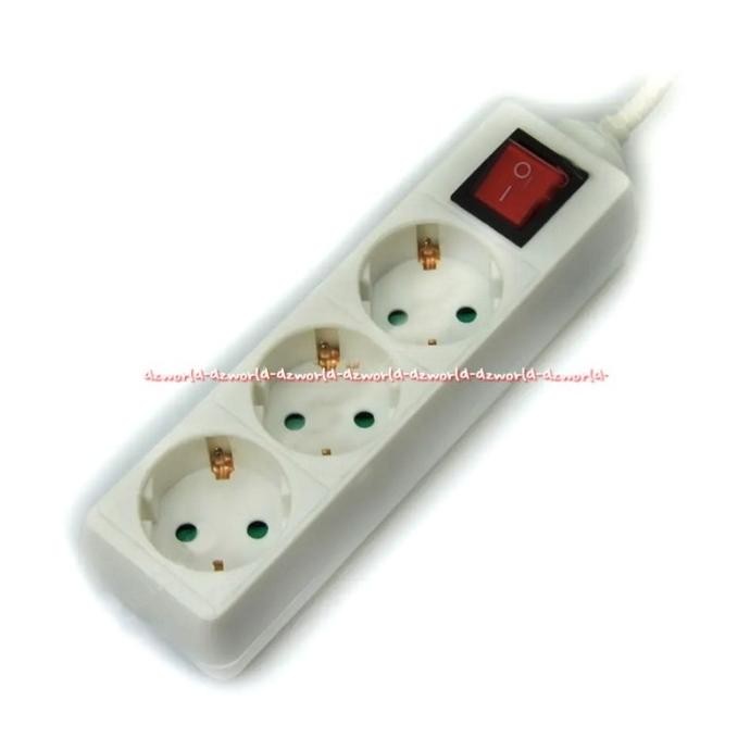 

Krisbow Stop Kontak 3 Colokan Hitam Kabel Socket 3 lubang Putih White