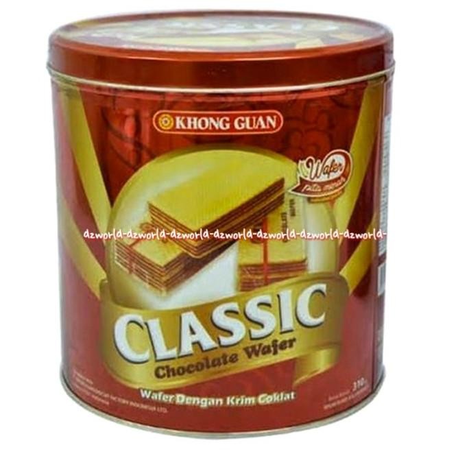 

Khong Guan Classic 310gr Chocolate Wafer Krim Coklat Waffer Kaleng