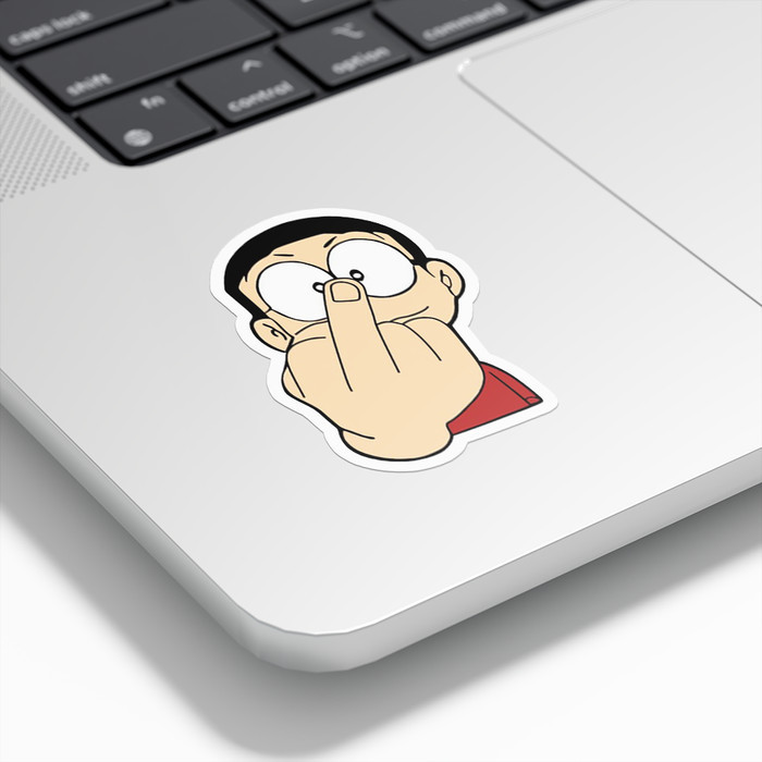 

Nobita Middle Finger - Vinyl Sticker