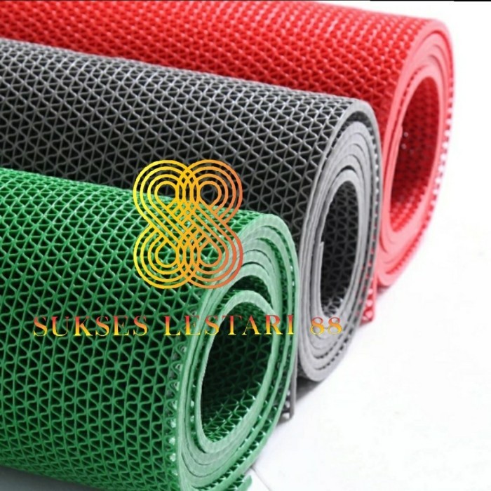 TERMURAH - KESET KARPET PVC ANTI SLIP KAMAR MANDI KARPET MASJID WUDHU METERAN