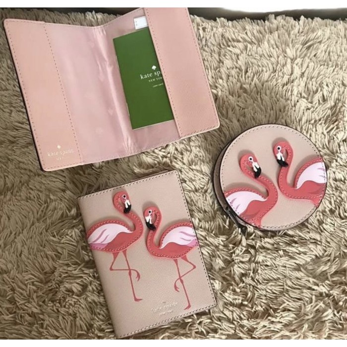 TERMURAH - KATE SPADE Passport Flamingo
