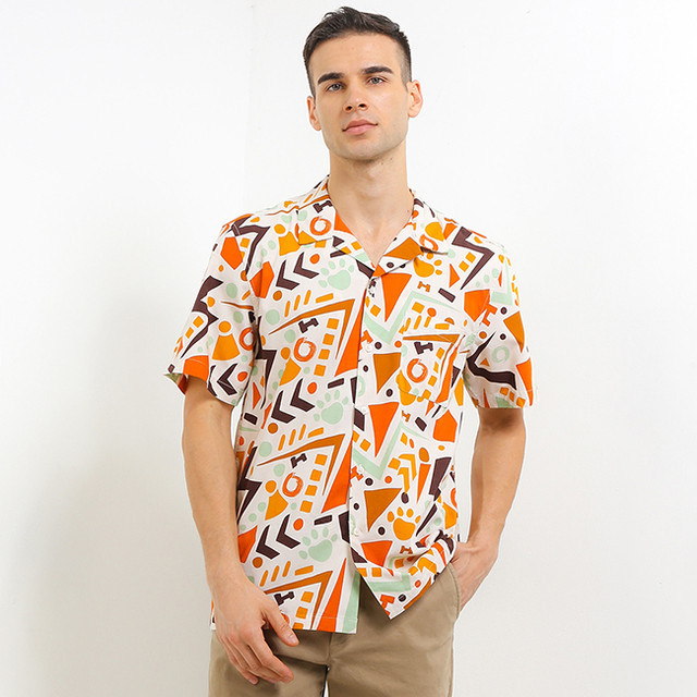 Hush Puppies Kemeja Pria 90S Hipster Off White