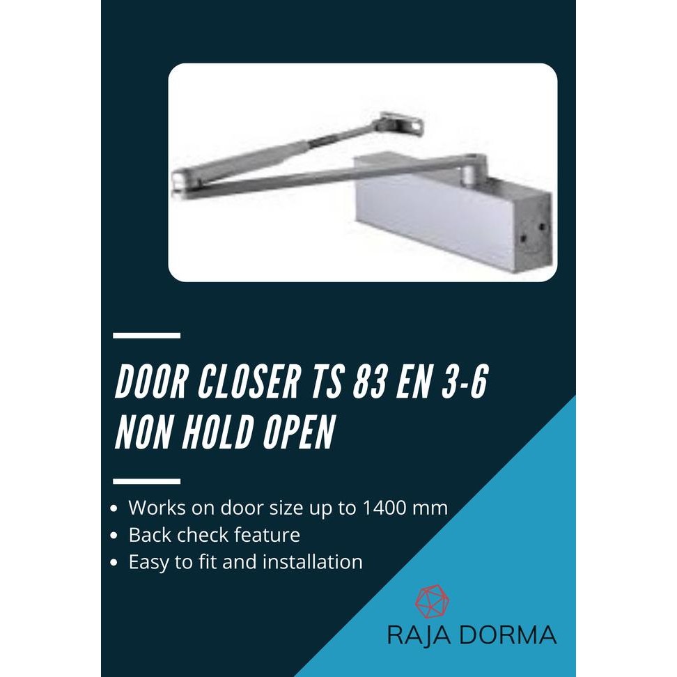 TERBARU - DOOR CLOSER DORMA TS 83/EN3-6/SILVER