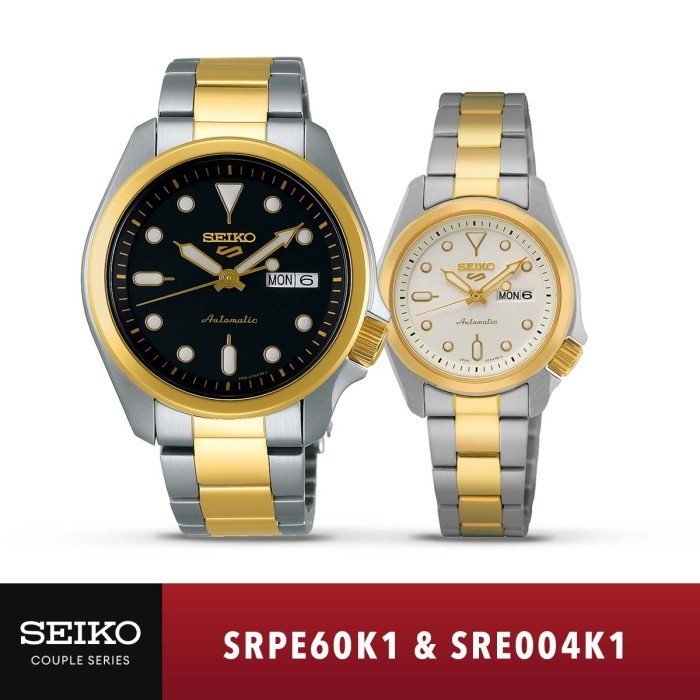 Jam Tangan Couple Seiko 5 Sports SRPE60K1 & SRE004K1 Automatic