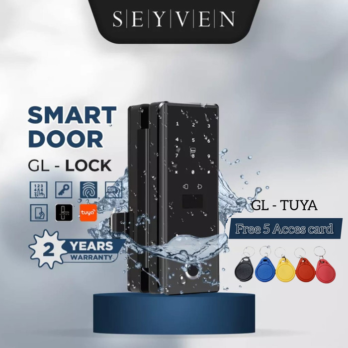 TERBARUUU SEYVEN Smart Door Lock Digital Lock with APP Sliding Door Lock KAYU