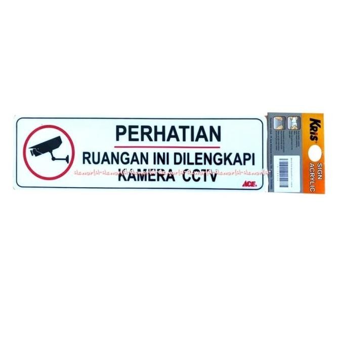 

Kris Sign acrylic Stiker Ruangan Ini Dilengkapi Kamera CCTV Sticker