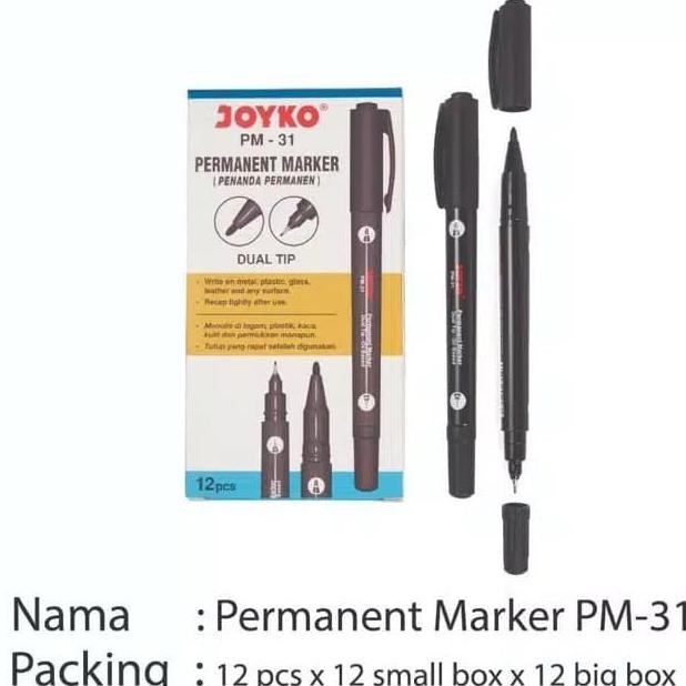 

Ready Terkini spidol permanent marker joyko pm-31 (lusin)