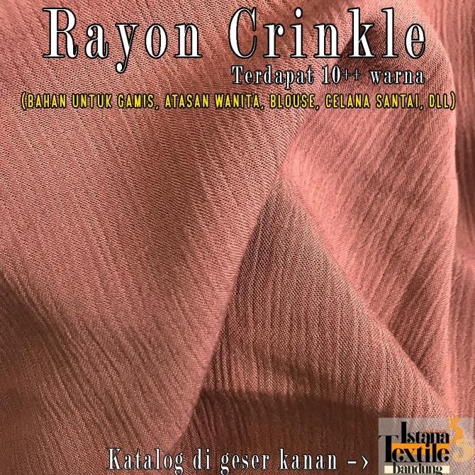1/2 METER KATUN RAYON CRINKLE KRINKLE #PREMIUM