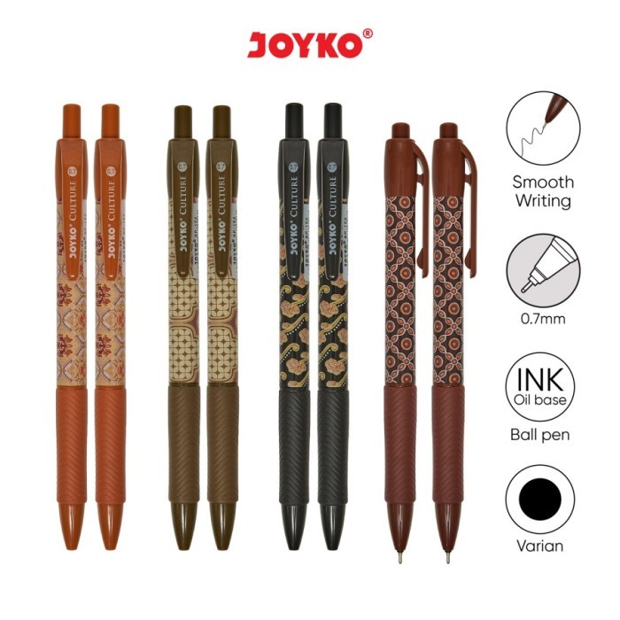 

HL880 Ball Pen / Pulpen / Pena Joyko BP-184 / Culture / 0.7 mm - Hitam GRATIS ONGKIR