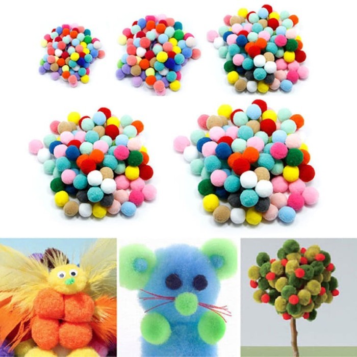 

GV234 Mini Pom Poms 15mm (10ps) NEW