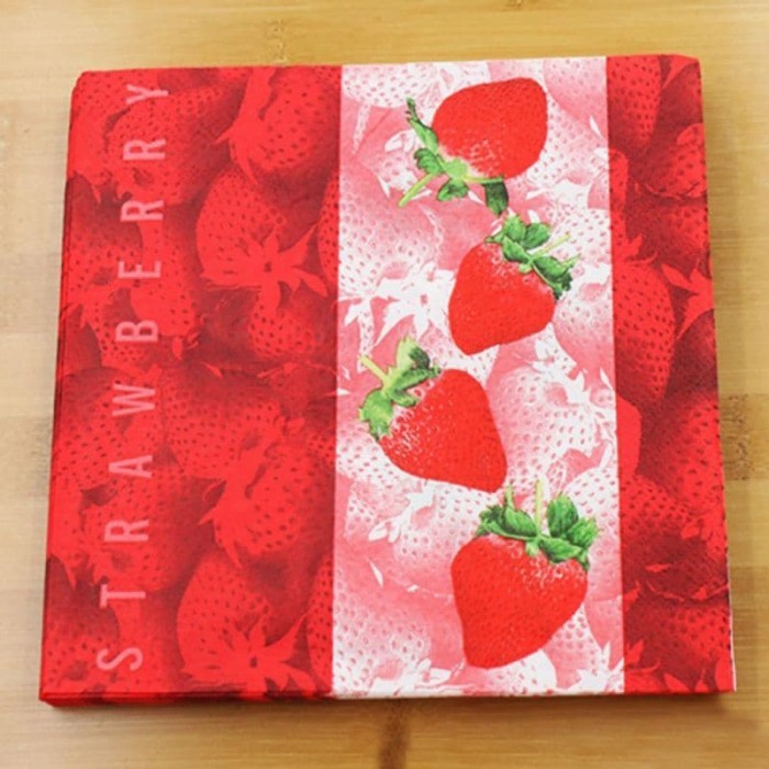 

TQ470 Decoupage Napkin - Tissue Decoupage 2Ply KC_Strawberry BIG SALE