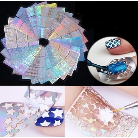 

EX650 Vinyl Laser Sticker Nail Art - Stensil Holografik PROMO