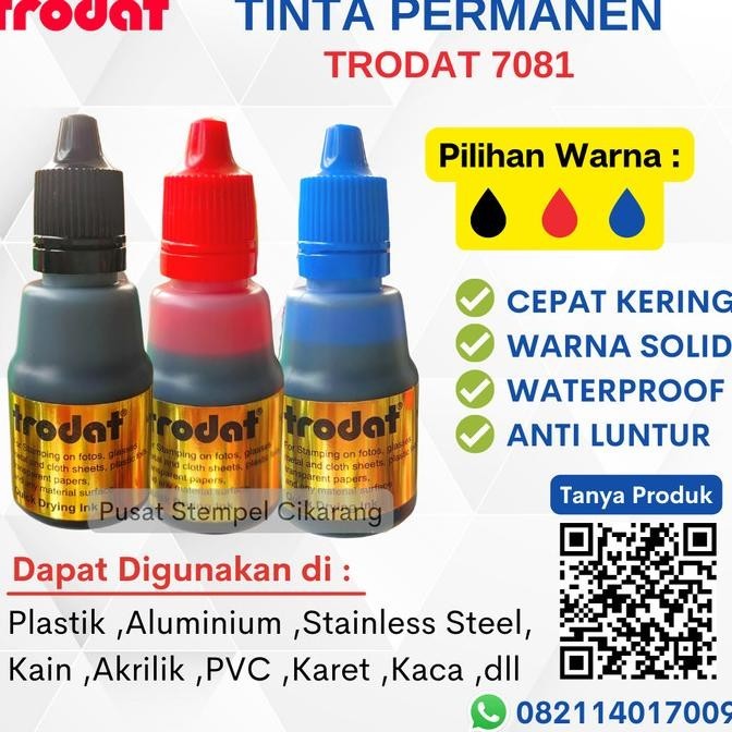

TINTA STEMPEL PERMANEN/PREMIUM/WATERPROOF TRODAT 7081