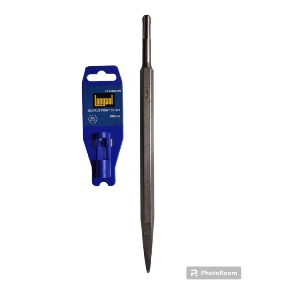 Langsol Sds Plus Point Flat Chisel - Mata Bobok Sds Plus Baru