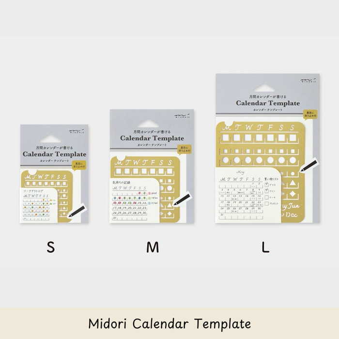 

TERBARU - Midori Calendar Template Monthly Block Pattern for Journaling Deco Template Kalender