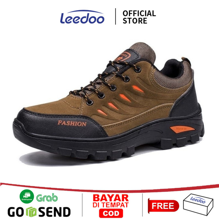 Leedoo Sepatu Gunung Hiking Sepatu Pria Outdoor Waterproof SP101