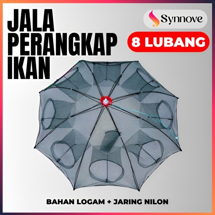 Jaring Ikan Kecil Multi Hole Bubu Payung Perangkap Ikan Jala Ikan Bubu Ikan