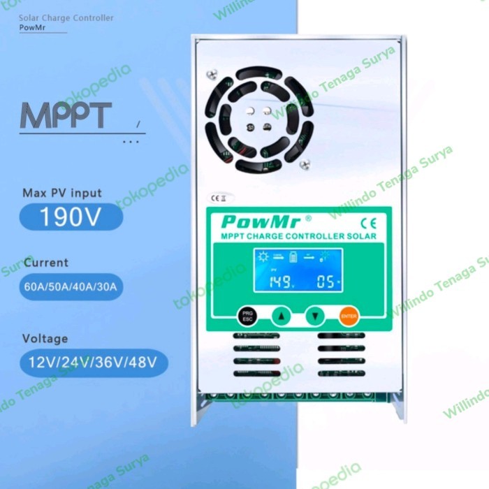 NEW Powmr MPPT Solar Charge Controller Scc60A 12/24/36/48V