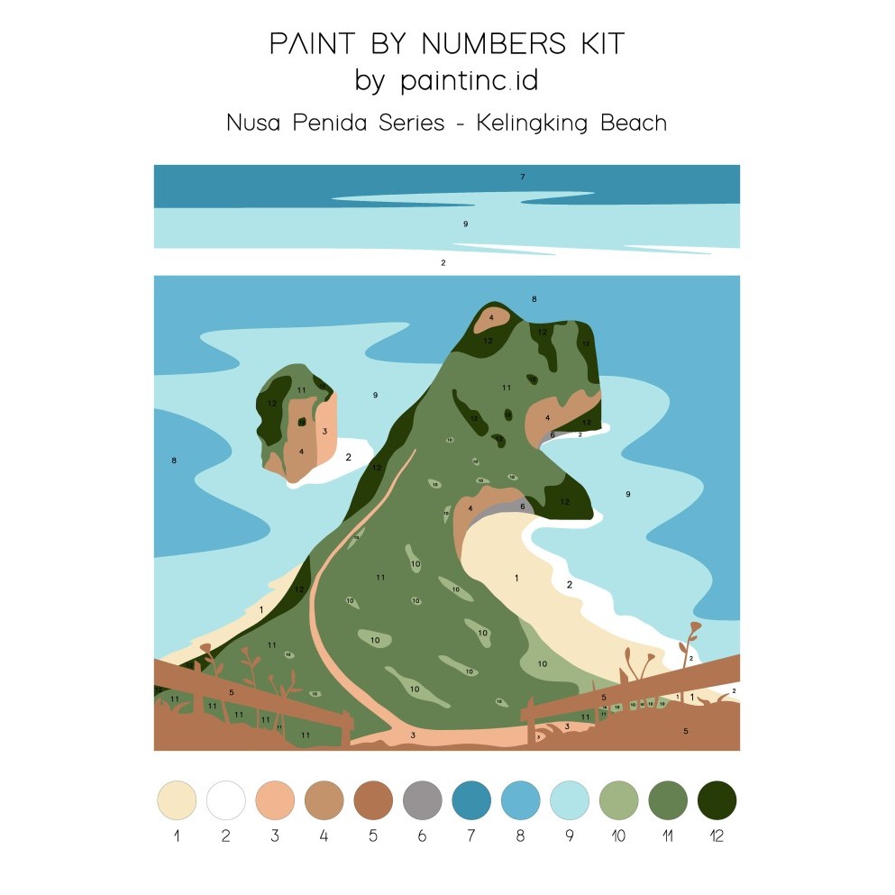 

HARGA DISC - Paint by Numbers Kit: Nusa Penida Series-Kelingking Beach PaintIncID