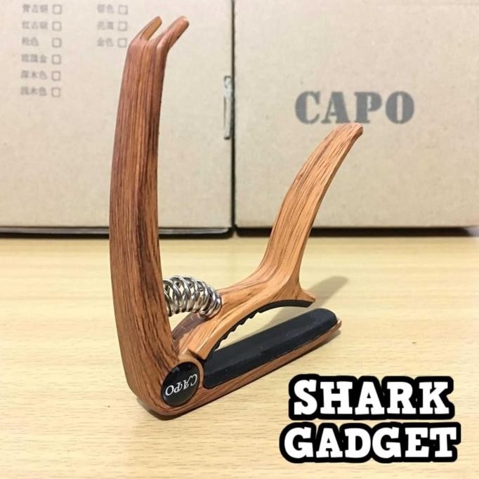 Promo Capo Gitar Akustik Ukulele Bahan Aluminium Dengan Desain Kayu